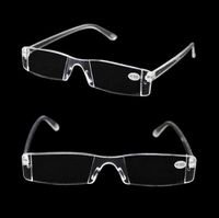 Occhiali da lettura bianchi portatili di modo trasparente occhiali da vista senza montatura presbiopia 1.00-4.00 diottrici di alta qualità lettura occhiali spedizione gratuita