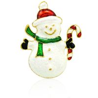 Brand New Snowman Brooches Pins High Quality Luxury Enamel G...