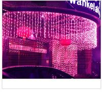 أفضل المبيعات أضواء led الستار سلسلة 10 متر * 1 متر 448 المصابيح خلفية حفل زفاف عطلة عيد الميلاد الديكور أضواء الجنية AC110V-250V