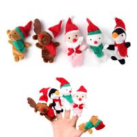 Hot Koop Kerst Vinger Poppen Vakantie Kous Duffers Party Gunsten Fluwelen Toy Doll Handpoppen 500 PC's / lot