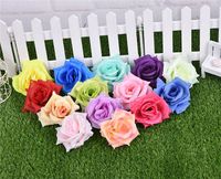 100 stks Kunstmatige Rose Bloemhoofden 14 Kleuren Zijde Pioen Hoofd Plastics Camellia voor Bruiloft Home Decoratieve bloemen