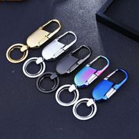 Metal anahtarlık erkekler basit çinko alaşım anahtarlık zanaat hediye bel araba anahtarlık kolye