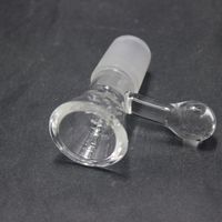 18mm Glasschale mit eingebautem Schneeflockenwabe mit Griff Dickglasschale für Glas Wasserbongs Ashcatcher Glas Bubbler Dab