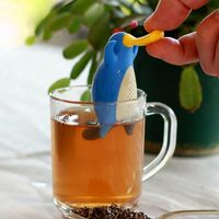 Duckbill entworfene Tee Infuser Schnabeltuch Kaffeewerkzeug Blatt Entensieb Food Grade Silikon Kräutergewürzfilter 6 Farben