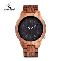 BOBO PÁSSARO novo high-end dos homens relógios Zebra relógios de madeira todos os relógios de quartzo de moda de madeira dos homens presentes aceitar OEM personalizado Relogio