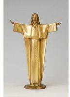 Vintage Crafts Arts Atlie Bronzes Klassieke Bronzen Standbeeld Sculptuur Jesus Christ Figurine House Decoratie Kerstcadeaus