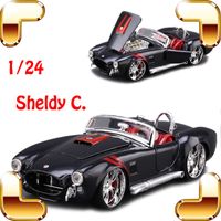 새해 선물 1965 Shelby C 1/24 금속 모형 스포츠 Roadstar 자동차 연혁 클래식 스타일 차량 수집 합금 장난감 자동차