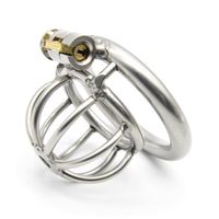 Super Small Stainless Steel Male Chastity Device Cock Cage V...