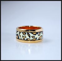 leopard series rings 18k goldplated enamel rings top quality...