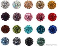 100 teile / los Niedrigster Preis 10mm gemischter Multi Color Ball Kristall Perlen Armband Halskette Perlen.Hot Neue Perlen Los! Strass DIY Spacer