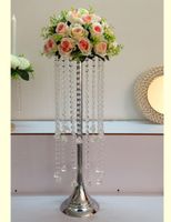 Nouvelle arrivée 68 cm de hauteur cristal acrylique Tableau de mariage de pièce maîtresse, la route de fleurs conduit 1 lot = 10 pcs