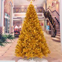 Noel ağacı fabrika satış mağazaları 2.4 m / 240 cm altın Yılbaşı ağacı dekore Yılbaşı ağacı süslemeleri hediye