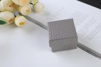 [Simple Seven]Retail Grey Diamond Pattern Lover Ring Box  Cl...
