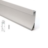 50 x 1m Setslot Projeto da casa LED perfil de alumínio e perfil de extrusão de parede embutido para lavadora de parede ou lâmpadas de teto1344477