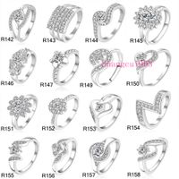 new high qulity 23 styles mixed styles mix sizes 925 sterling silver fashion charm beautiful cute crystal stone wedding ring jewelry - Wedding Ring Styles new high qulity 23 styles mixed styles mix sizes 925 sterling silver fashion charm beautiful cute crystal stone wedding ring jewelry - Wedding Ring Styles