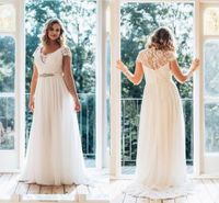 2022 Elegant Cheap Wedding Dresses Plus size V neck With Sho...
