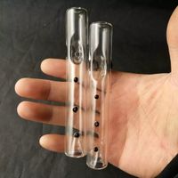 Novo tubo de ponto de cor transparente, Atacado Bongos De Vidro, Tubos De Água De Vidro Queimador De Óleo, Acessórios Para Tubo De Fumaça