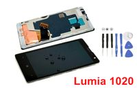 Tela LCD Displa Toque digitador conjunto com quadro de vidro temperado para Nokia Lumia 1020 LCD de montagem + Ferramentas de teste passou 1Pcs