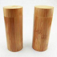 Boîte en bois fait main dure ronde cas de bambou
