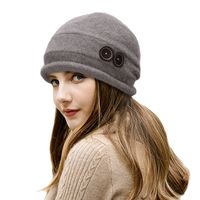Élégant élégant femme chapeau hiver dames décor dames décor 100% laine mode décontracté cruelle casillies t178