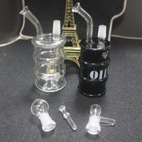 Real Image Oil Drums Clear Thick Glass Water Pipes With 14 m...
