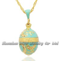 Mode femmes bijoux haute qualité collier couleur émaillé lune arbre de fleur russe style pendentif Fabergé oeuf pour dames