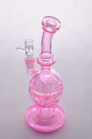 New Arrival Pink Simple bongs handmade Glass Water Pipes Fab...