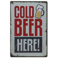 Холодное пиво здесь ретро деревенский олова металла знак стены декор старинные олова плакат кафе магазин бар home decor