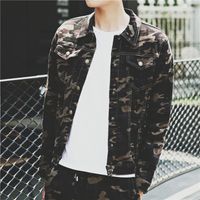 2016 Новая модная мужская причина камуфляжная печать, бомбардировщик джинсовая куртка мужская плюс размер M-3XL