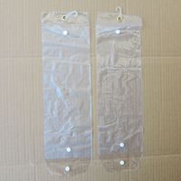 Saç Uzantıları PVC Plastik Paket Çanta Paketleme Çanta Pothhook Ile 12-26 inç Paketleme Saç Atkılar Bant Saç Uzantıları Düğme Kapatma