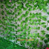Toptan Yapay Kırmızı Akçaağaç Üzüm Yaprağı Yeşil Yapraklar Vines Altın Yaprak Ağacı rattan Düğün Parti Dekorasyon Için Ev Duvar Asma