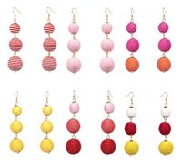 Bohemia charme femmes plus Styles Thread Tassel Fringed Dangle Ear Stud Boucles d/'oreilles