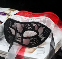 Women Sexy Elegant Translucent Cloth Masquerade Masks Hallow...