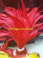 Envío gratis 100 unids / lote 12-14 pulgadas rojo Cock Tail gallo suelto Pluma pluma coque suelto para halloween decoración festiva