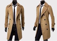 Erkek Tasarımcı Giyim Trençkotlar Ücretsiz Kargo Kış Moda Tek Göğüslü Kaşmir Ceket Palto Erkekler Palto Casacos