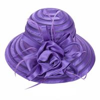 Newest Mesh Kentucky Derby Church Hat For Women Organza Hat Wide Brim Flat Caps 9 Colors Free Shipping