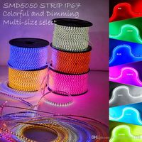 SMD 5050 RGB LED Strips Lights 100M 110 V / 220 V Wodoodporne napięcie + IR Pilot + Zasilanie