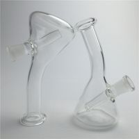 4,3 Zoll Mini Glas Ölplattform Bong Wasserpfeife mit 10mm weiblichen 45g klaren dicken Pyrex berauschenden Recycler Glas Bongs