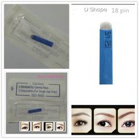 Wholesale- 50 PCS 18 Pin U Shape s Permanent Makeup Eyebrow E...