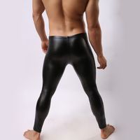 Pantaloni in pelle sexy da uomo all'ingrosso-C48 Tights Collant Bodybuilding Pantaloni esotici JJSOX