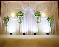 3 * 6m bröllopsfest scen firande bakgrund satin gardin drape pelare tak bakgrund äktenskap dekoration slöja wt016