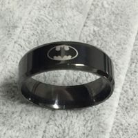 Black batman logo alliance of tungsten carbide ring wide 8mm 8g per uomo donna alta qualità USA 7-14