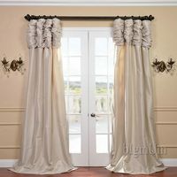 Wholesale ! Luxury Valance and Curtain Panel Solid Beige Cof...