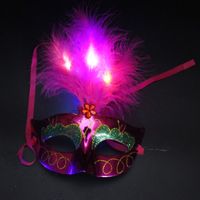 Luminous Plating Feather Masker Festival Performances Masquerade Party Mode-items