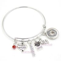 Wholesale Adjustable Bangle Snap Jewelry Teacher Bracelet Bo...