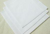 50pcs de venda quente / lot 100% algodão mesa masculino cetim lenço rebocadores lenço quadrado whitest 40 centímetros