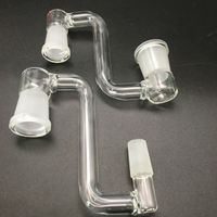 Adaptador de vidrio de vidrio al por mayor Hookahs Masculino de 14 mm de 18 mm desplegable para plataformas de aceite bongs