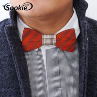 Handmade Wood Bow Ties Vintage Traditional Bowknot 6 styles ...