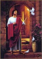 Gesù e Pigheon di alta qualità dipinto a olio d'arte di alta qualità su tela MUSY MUSY QUALITÀ Multi misure disponibili