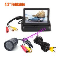 9 LED IR Car Backup Reversing Camera + 4. 3" LCD Foldabl...